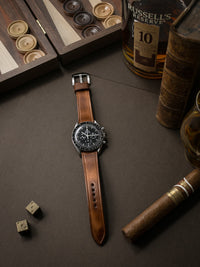 Digby" Vintage Bourbon Leather Watch Strap