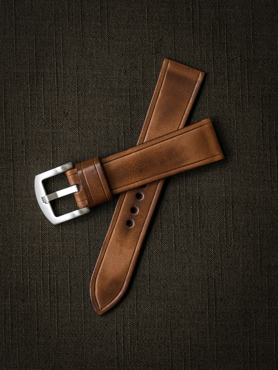 Digby" Vintage Bourbon Leather Watch Strap