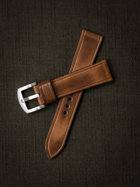 Digby" Vintage Bourbon Leather Watch Strap