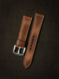 Digby" Vintage Bourbon Leather Watch Strap