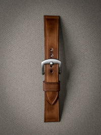 Digby" Vintage Bourbon Leather Watch Strap