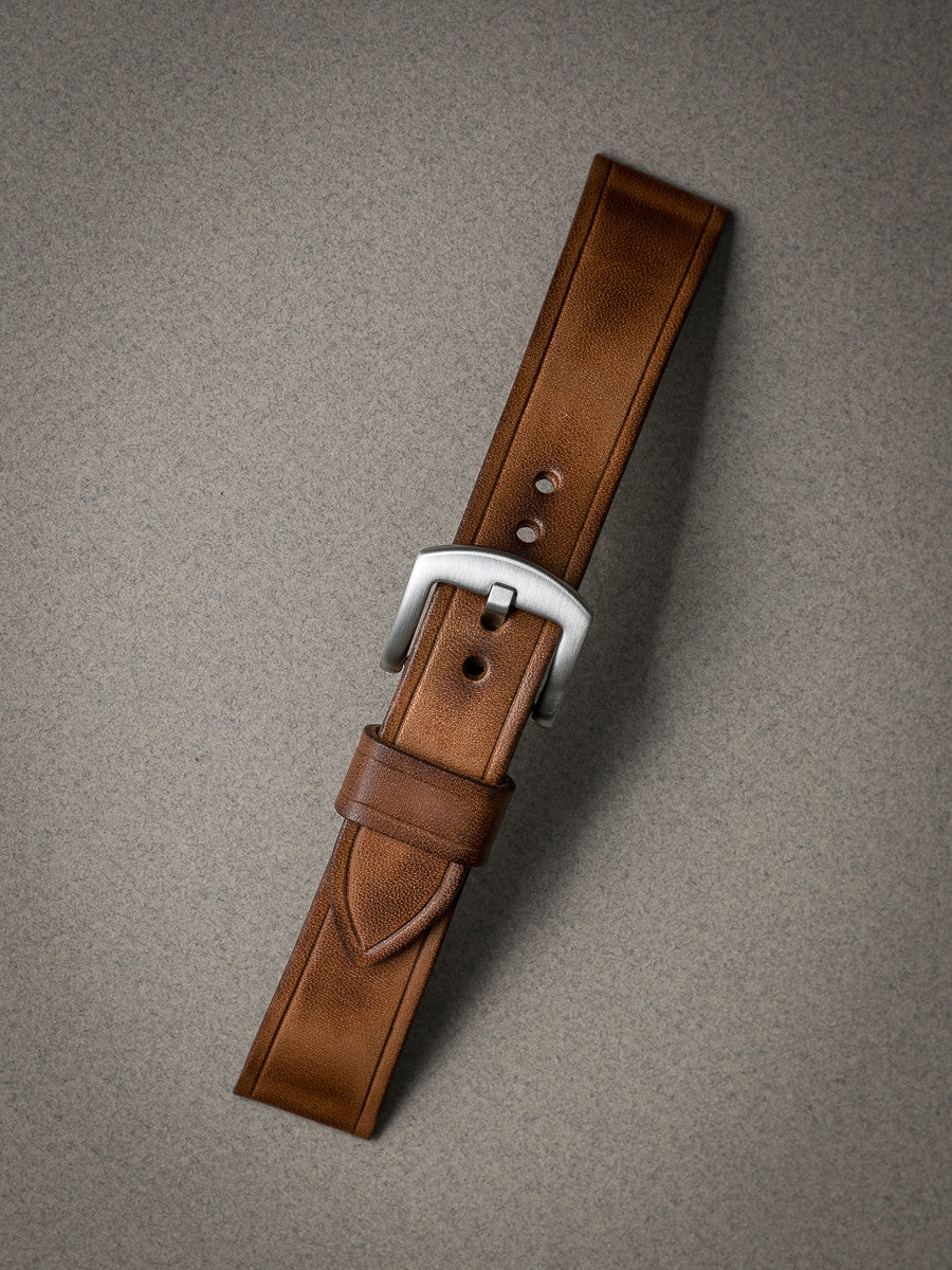 Digby" Vintage Bourbon Leather Watch Strap