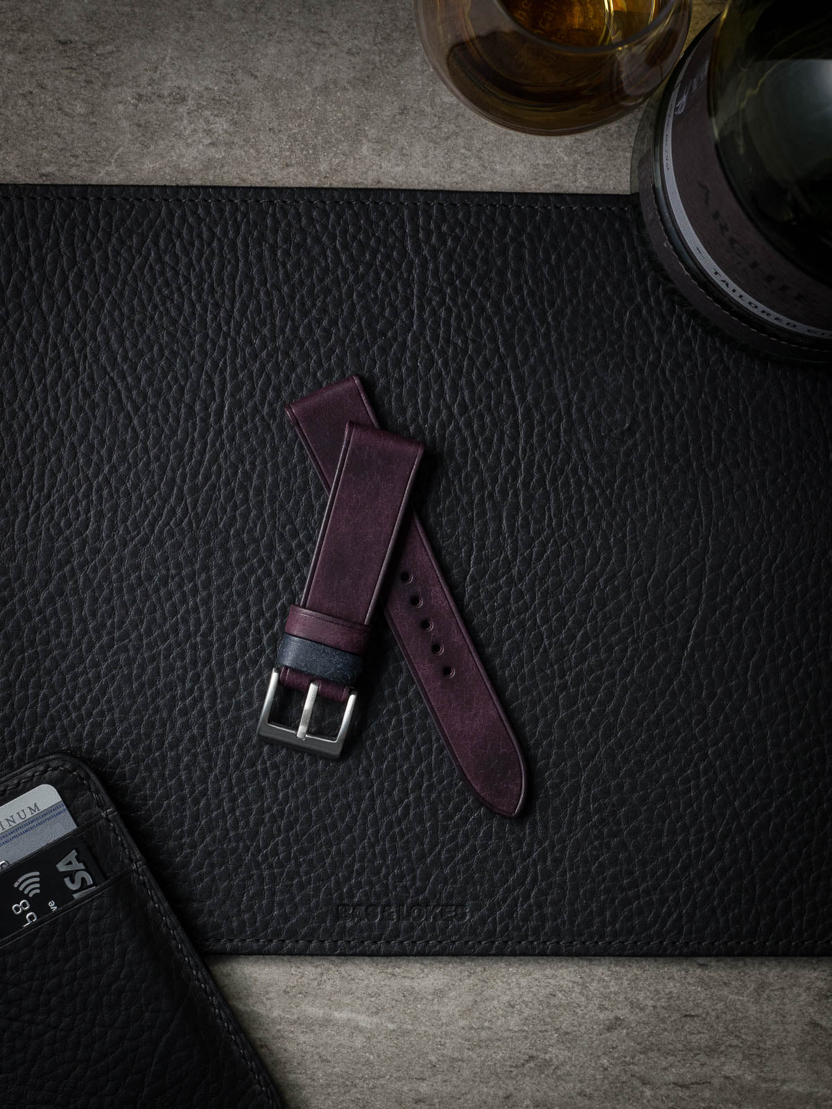 "Dre" Royal Purple Leather Watch Strap