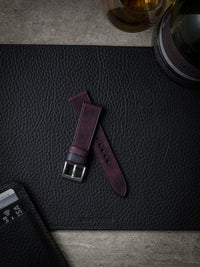 "Dre" Royal Purple Leather Watch Strap