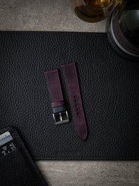 "Dre" Royal Purple Leather Watch Strap