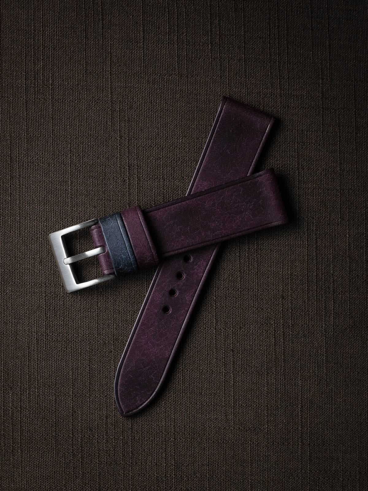 "Dre" Royal Purple Leather Watch Strap