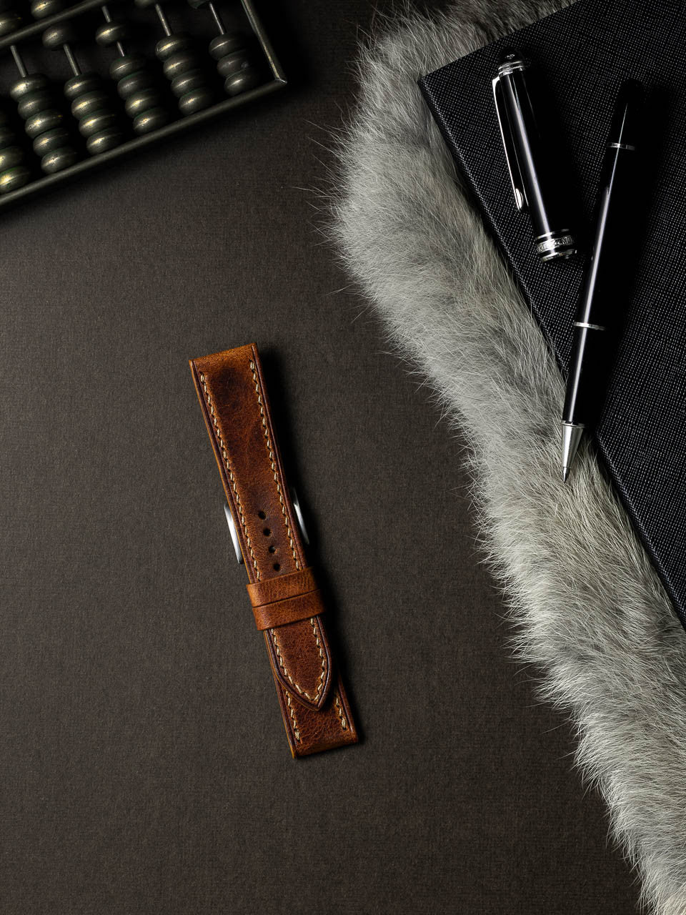 "Eames" Cognac Saddle Tan Leather Watch Strap