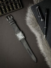 "Elijah" Storm Grey Leather Watch Strap