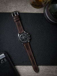"Xavier" Vintage Brown Leather Watch Strap