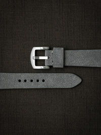 "Everett" Light Grey Suede Watch Strap