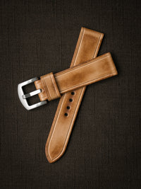 "Gallagher" Natural Vintage Leather Watch Strap