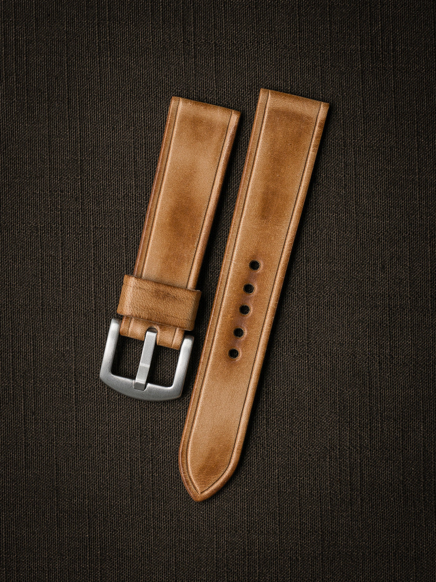 "Gallagher" Natural Vintage Leather Watch Strap