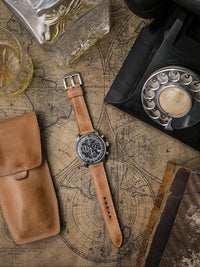 "Gallagher" Natural Vintage Leather Watch Strap