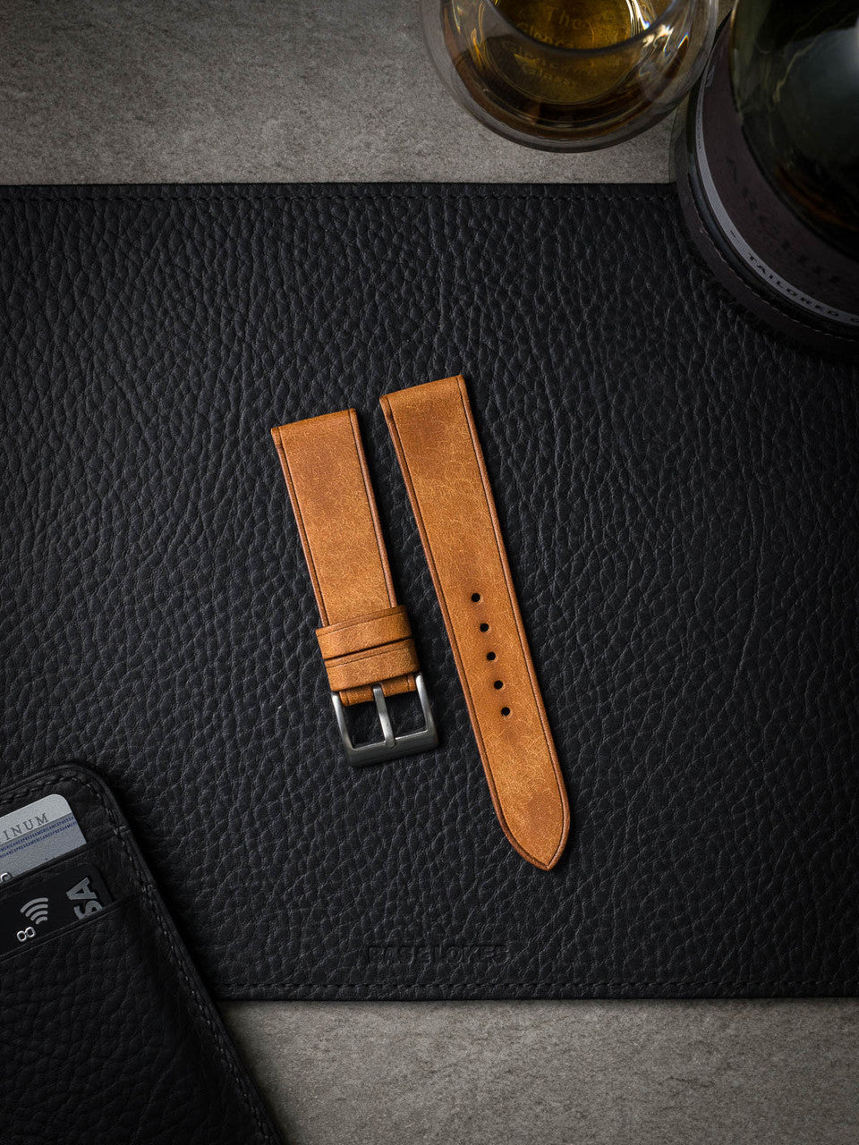 "Graham" Butterscotch Leather Watch Strap