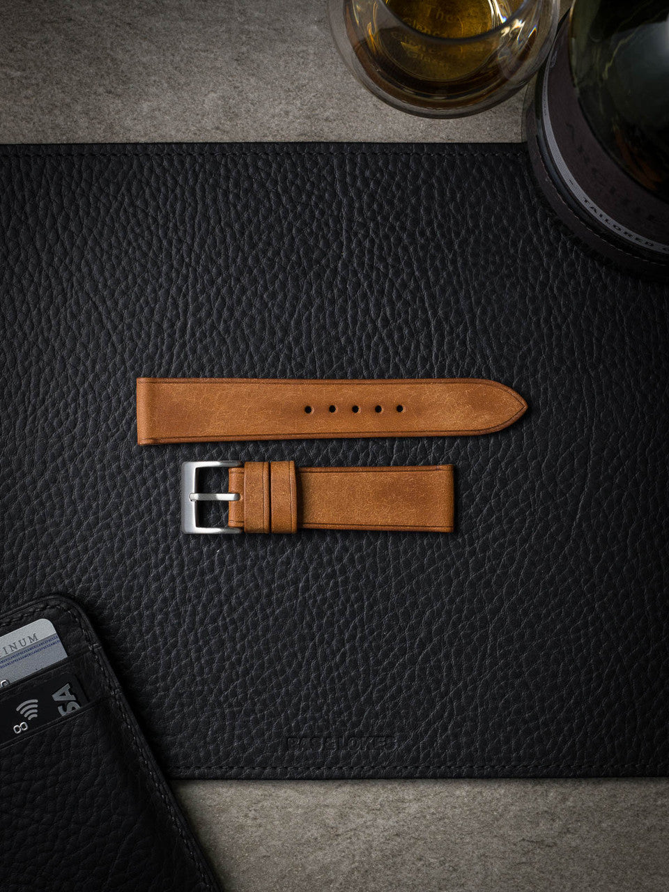 "Graham" Butterscotch Leather Watch Strap