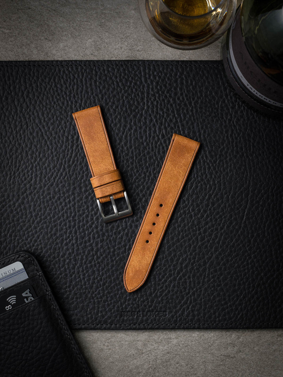 "Graham" Butterscotch Leather Watch Strap