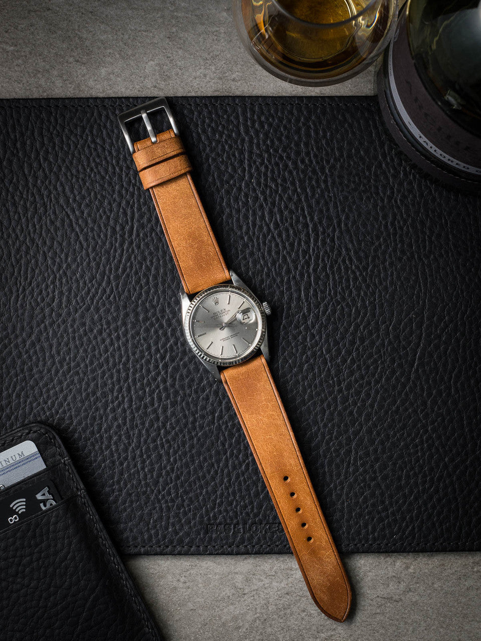 "Graham" Butterscotch Leather Watch Strap