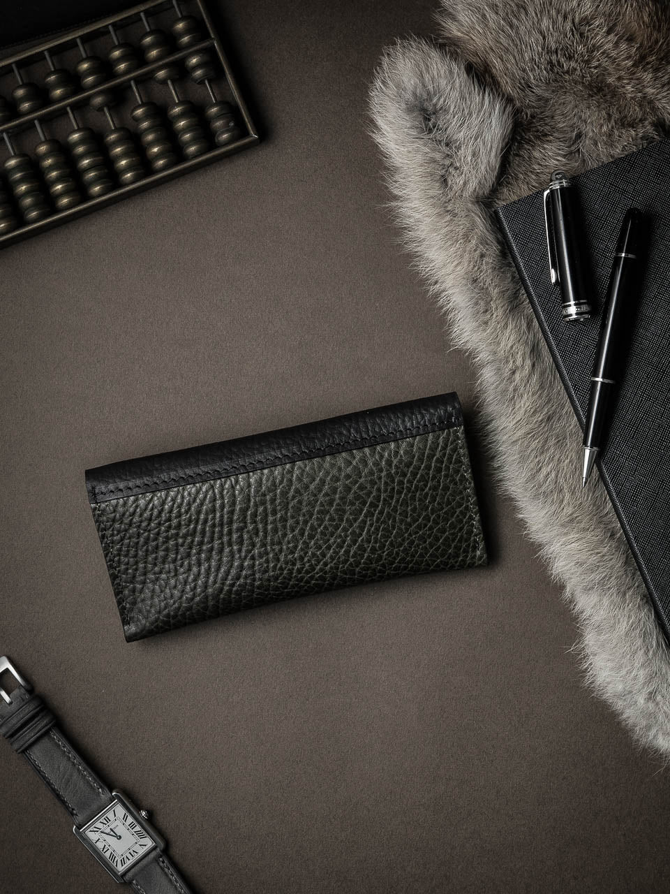 Lex Watch Pouch - Olive Green Leather