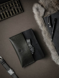 Lex Watch Pouch - Olive Green Leather