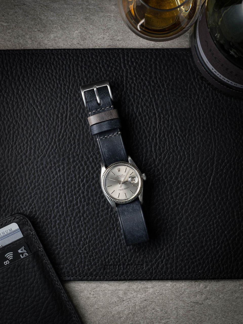 "Gunnar" Marine Blue Single Pass Watch Strap