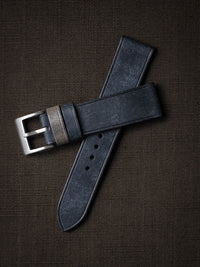"Rogue" Marine Blue Leather Watch Strap