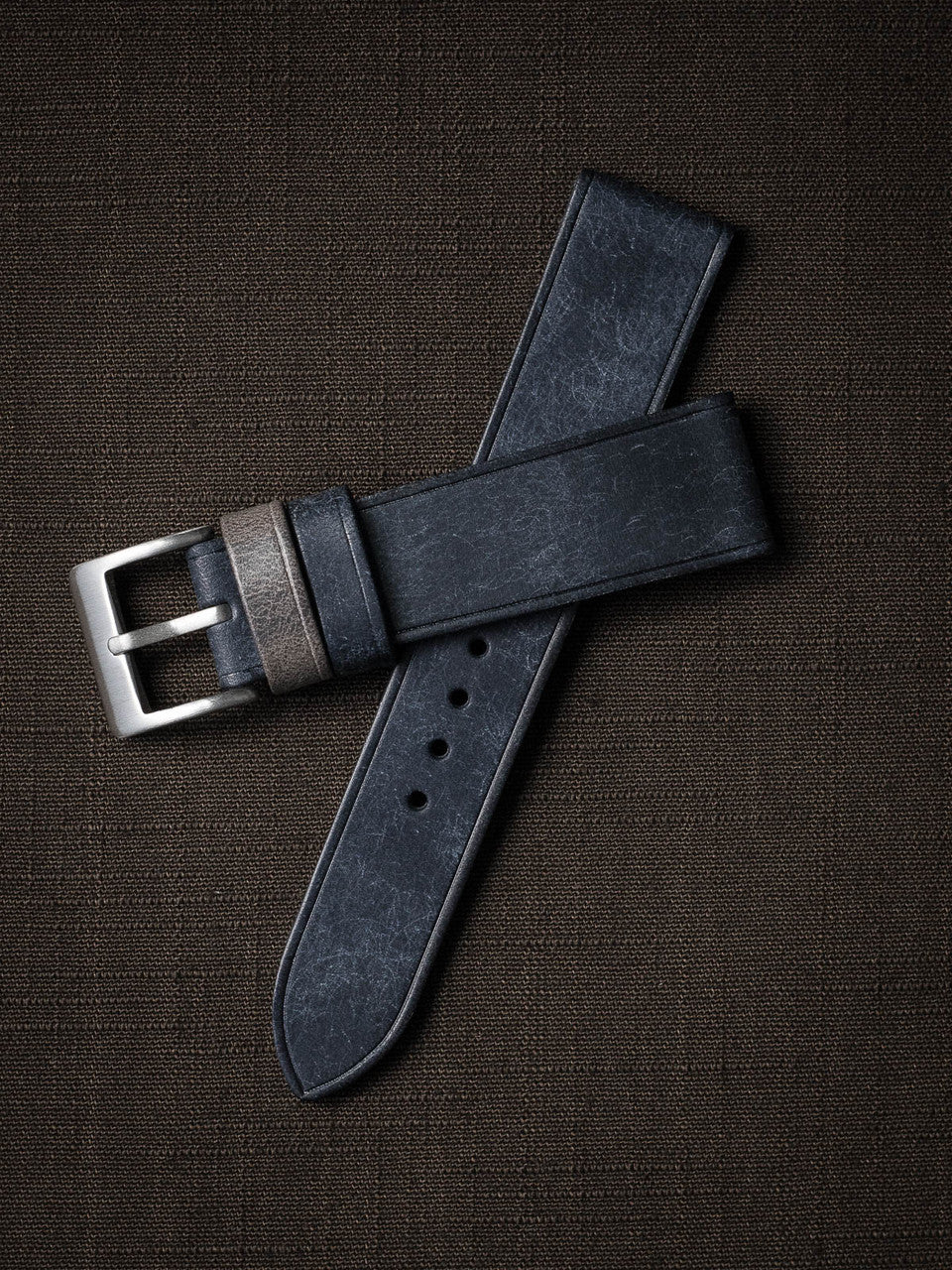"Rogue" Marine Blue Leather Watch Strap