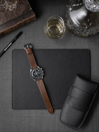 "Hank" Textured Whiskey Leather Watch Strap