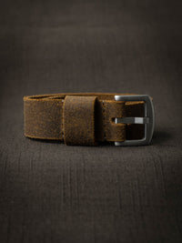 "Heath" Rugged Tan Leather Single Pass Watch Strap