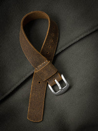 "Heath" Rugged Tan Leather Single Pass Watch Strap