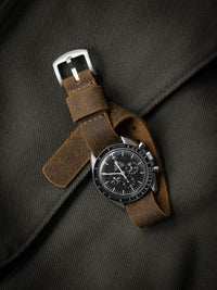 "Heath" Rugged Tan Leather Single Pass Watch Strap
