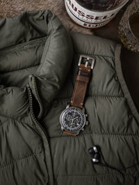 "Huck" Rugged Brown Leather Watch Strap