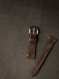 "Huck" Rugged Brown Leather Watch Strap