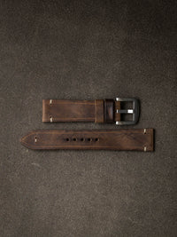"Huck" Rugged Brown Leather Watch Strap