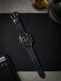 "Hollister" Marine Blue Leather Watch Strap
