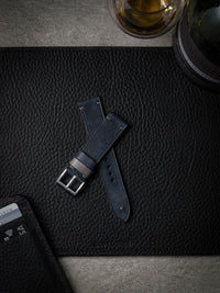 "Hollister" Marine Blue Leather Watch Strap