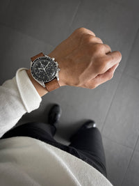 "Isidro" Havana Tan Leather Single Pass Watch Strap