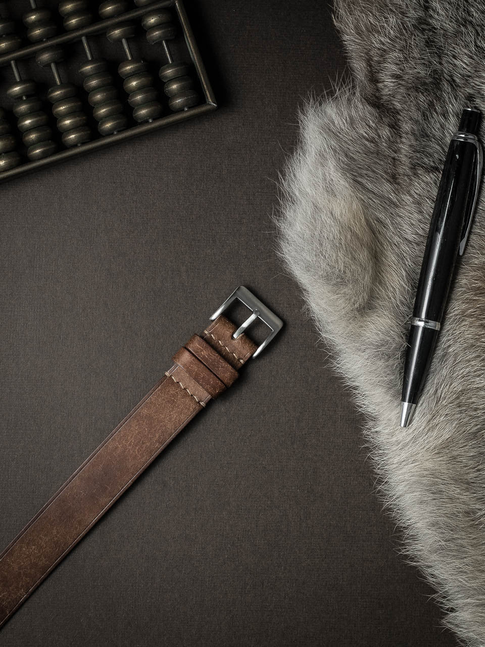 "Isidro" Havana Tan Leather Single Pass Watch Strap