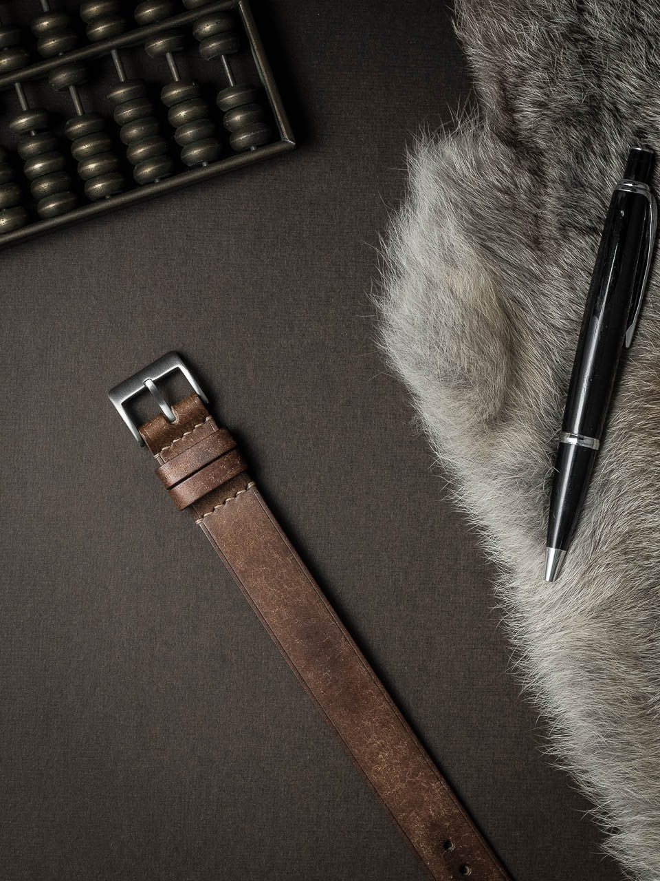 "Isidro" Havana Tan Leather Single Pass Watch Strap