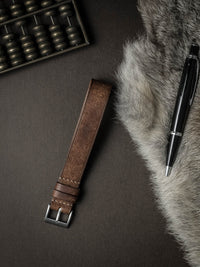 "Isidro" Havana Tan Leather Single Pass Watch Strap