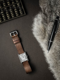 "Isidro" Havana Tan Leather Single Pass Watch Strap