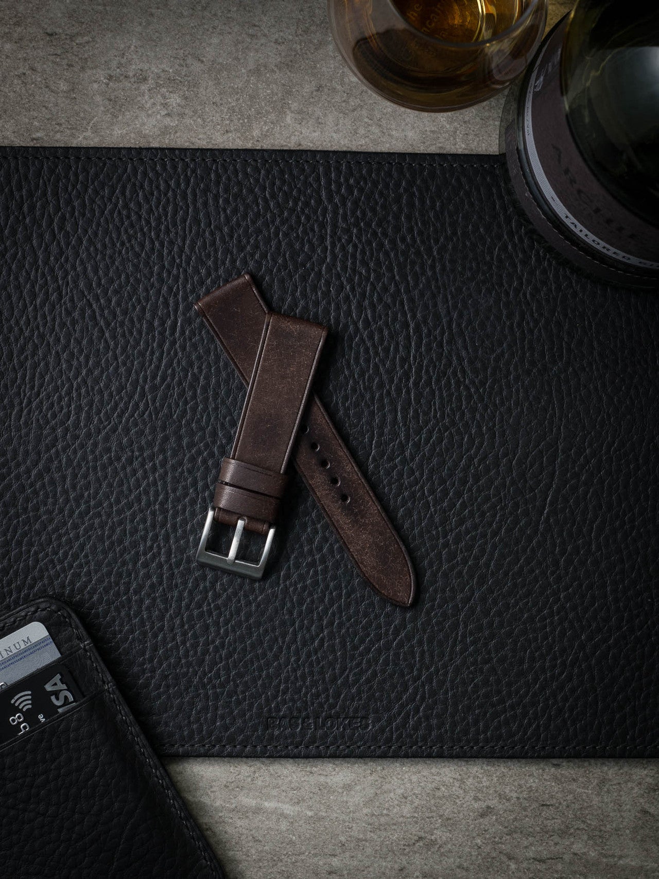 "Jeff" Vintage Brown Leather Watch Strap