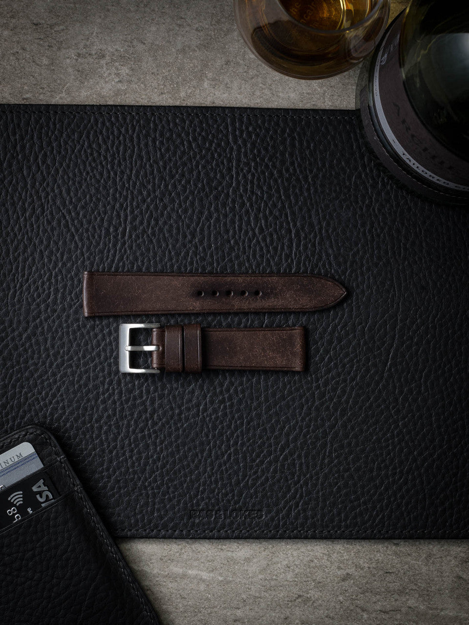 "Jeff" Vintage Brown Leather Watch Strap