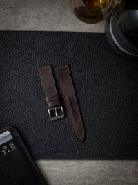 "Jeff" Vintage Brown Leather Watch Strap