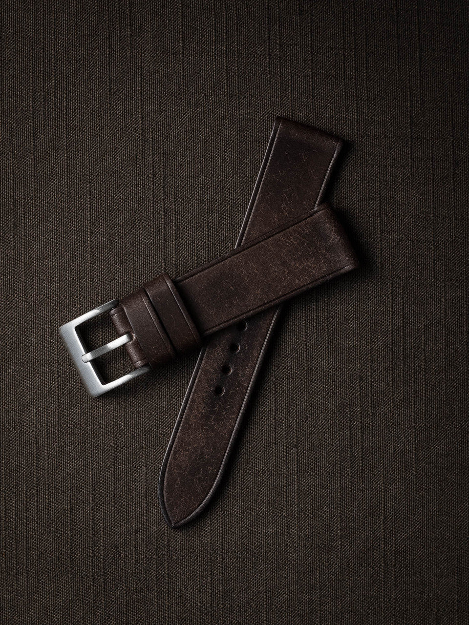 "Jeff" Vintage Brown Leather Watch Strap