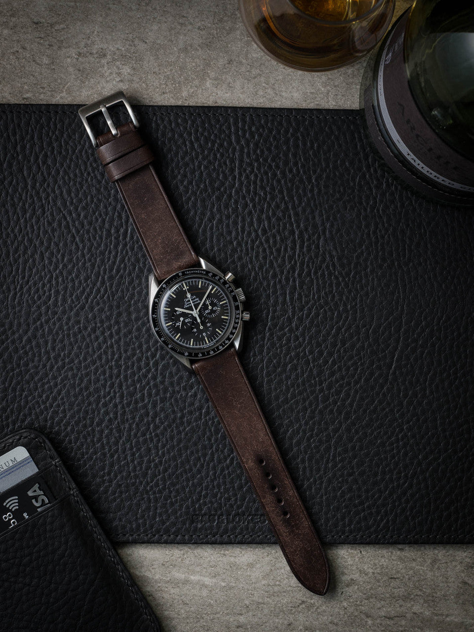 "Jeff" Vintage Brown Leather Watch Strap