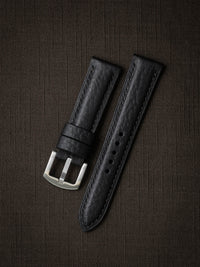 "Kingsman" Padded Black Leather Watch Strap