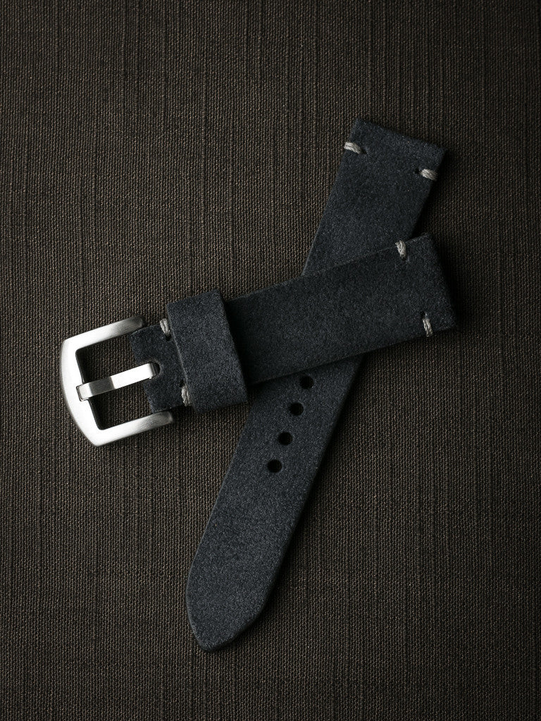 "Lannister" Dark Navy Blue Suede Watch Strap