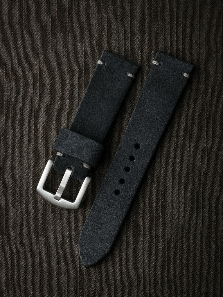 "Lannister" Dark Navy Blue Suede Watch Strap