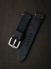 "Lannister" Dark Navy Blue Suede Watch Strap