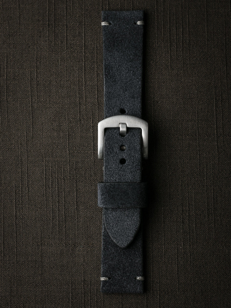 "Lannister" Dark Navy Blue Suede Watch Strap